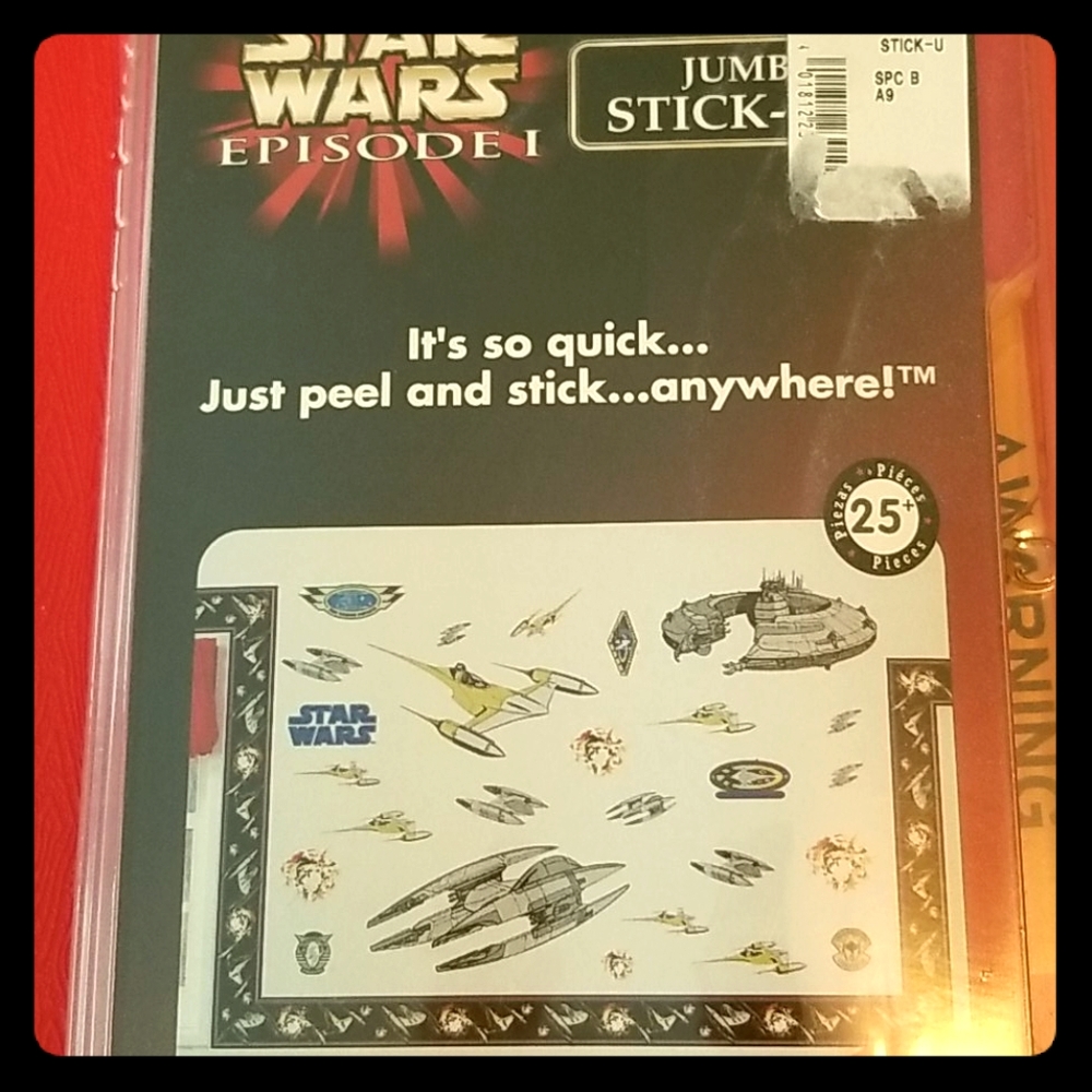 Star Wars Episode 1 Jumbo Stick Ups 18"×40" Sheet